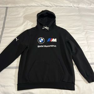 Men’s BMW X Puma Logo M Sport Hoodie Sweatshirt Large EUC